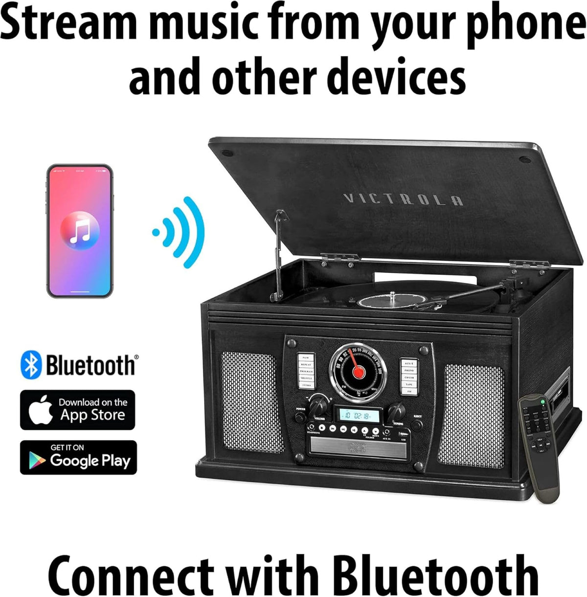 Victrola Aviator 8-in-1 CD player for nostalgic discs with clear sound.