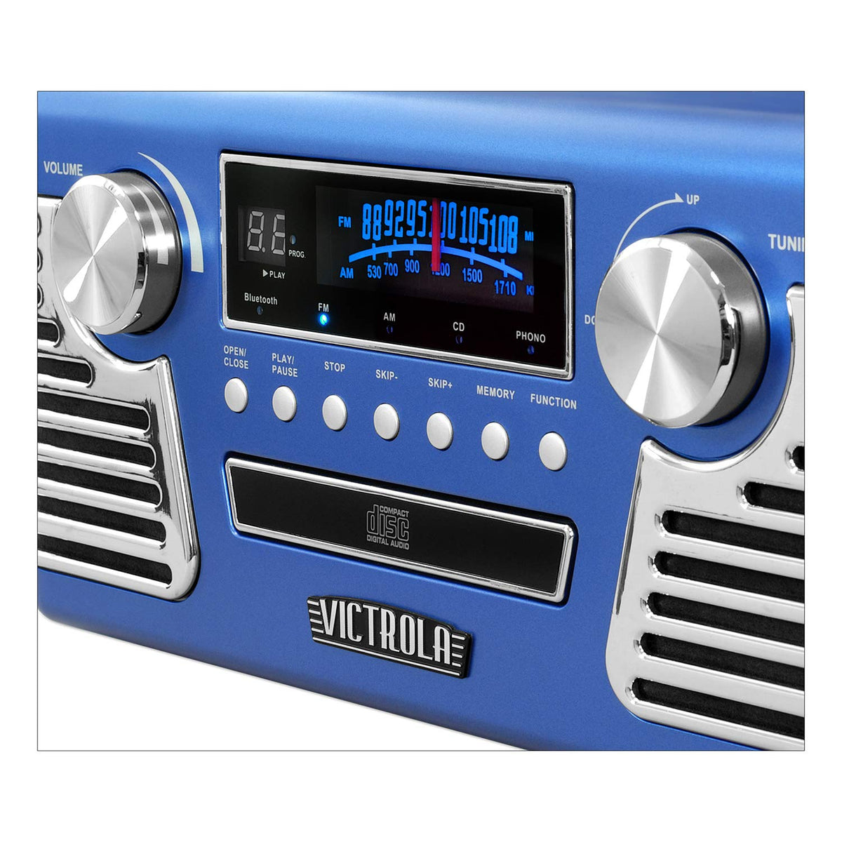 Victrola Haley CD player offers reliable playback for favorite discs.