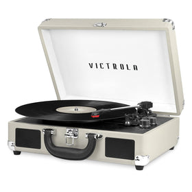 Victrola Journey front suitcase view showcasing portable design and retro style benefit