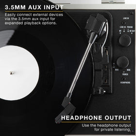 Victrola Journey II RCA output for connecting external speakers.