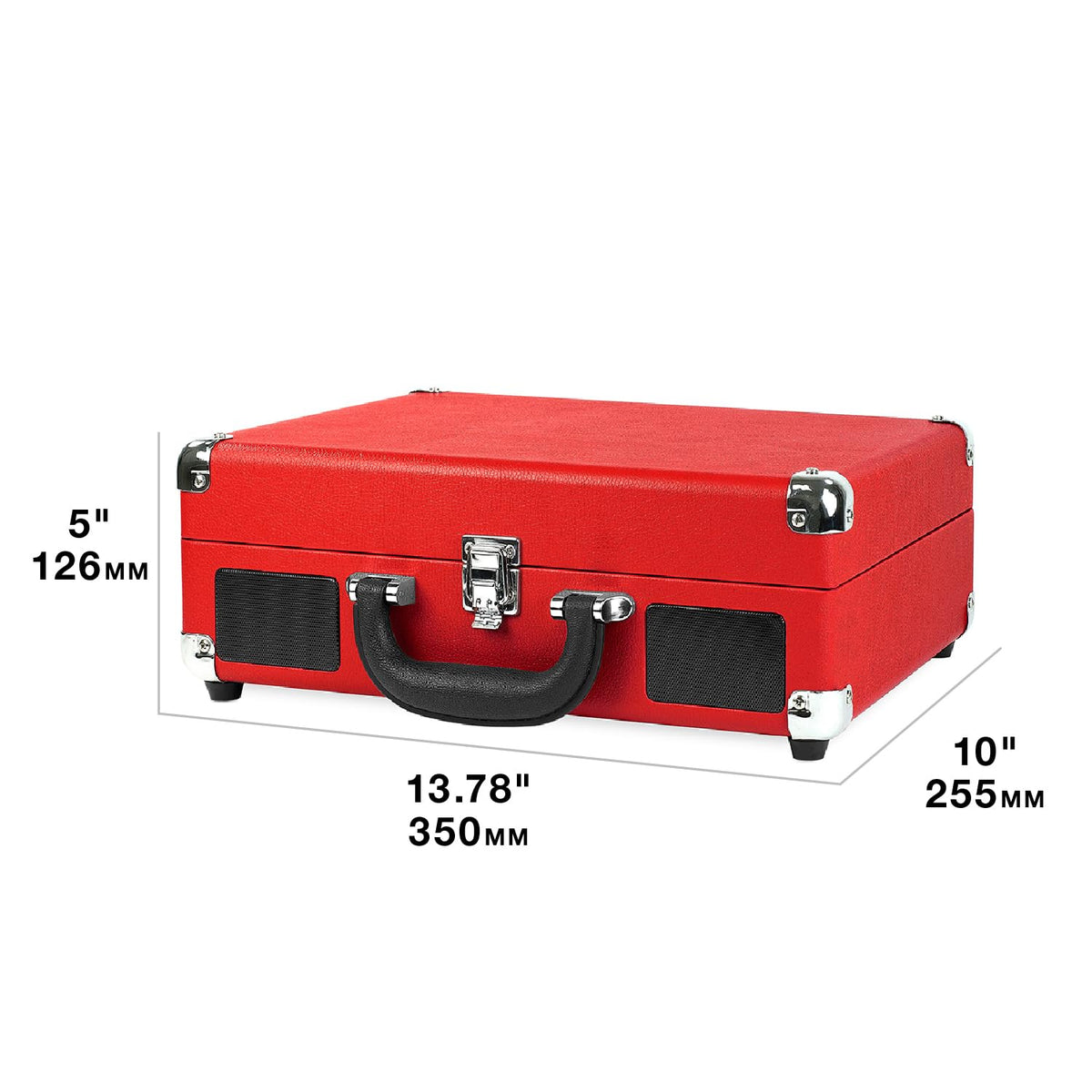 Victrola Journey pre-amp enhances audio clarity and bass.