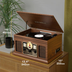 Walnut finish and concise controls blend style with everyday usability.