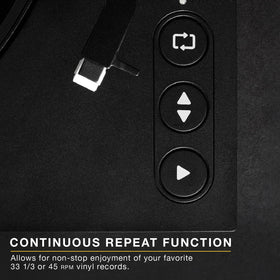 Victrola RCA preamp switch enabling wired playback flexibility.