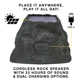 Victrola Rock Speaker Connect side view showing outdoor durability and weather resistance