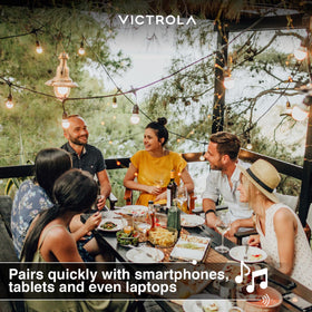 Victrola Solar Rock Speakers offer up to 50 hours of playback on a full charge.