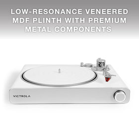 Victrola Stream Carbon carbon fiber tonearm for improved tracking.