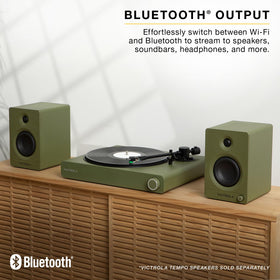 Victrola Stream Onyx built-in Sonos integration streams vinyl across your home