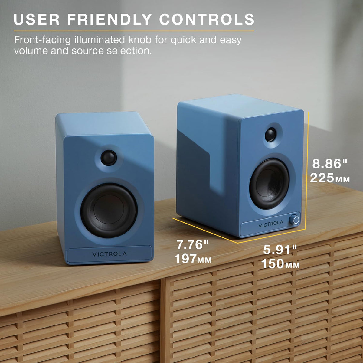 Victrola Tempo subwoofer output with bass filter for enhanced low end