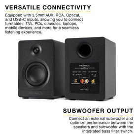Victrola Tempo USB-C input ideal for computer and media streaming
