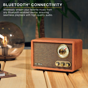 Victrola Willow built-in speakers delivering balanced vintage-inspired sound