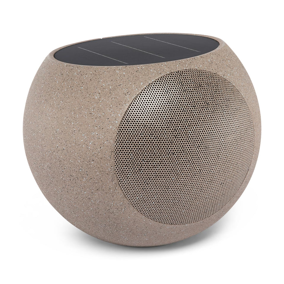 Victrola Zen outdoor Bluetooth speaker fills patios and gardens with rich sound.