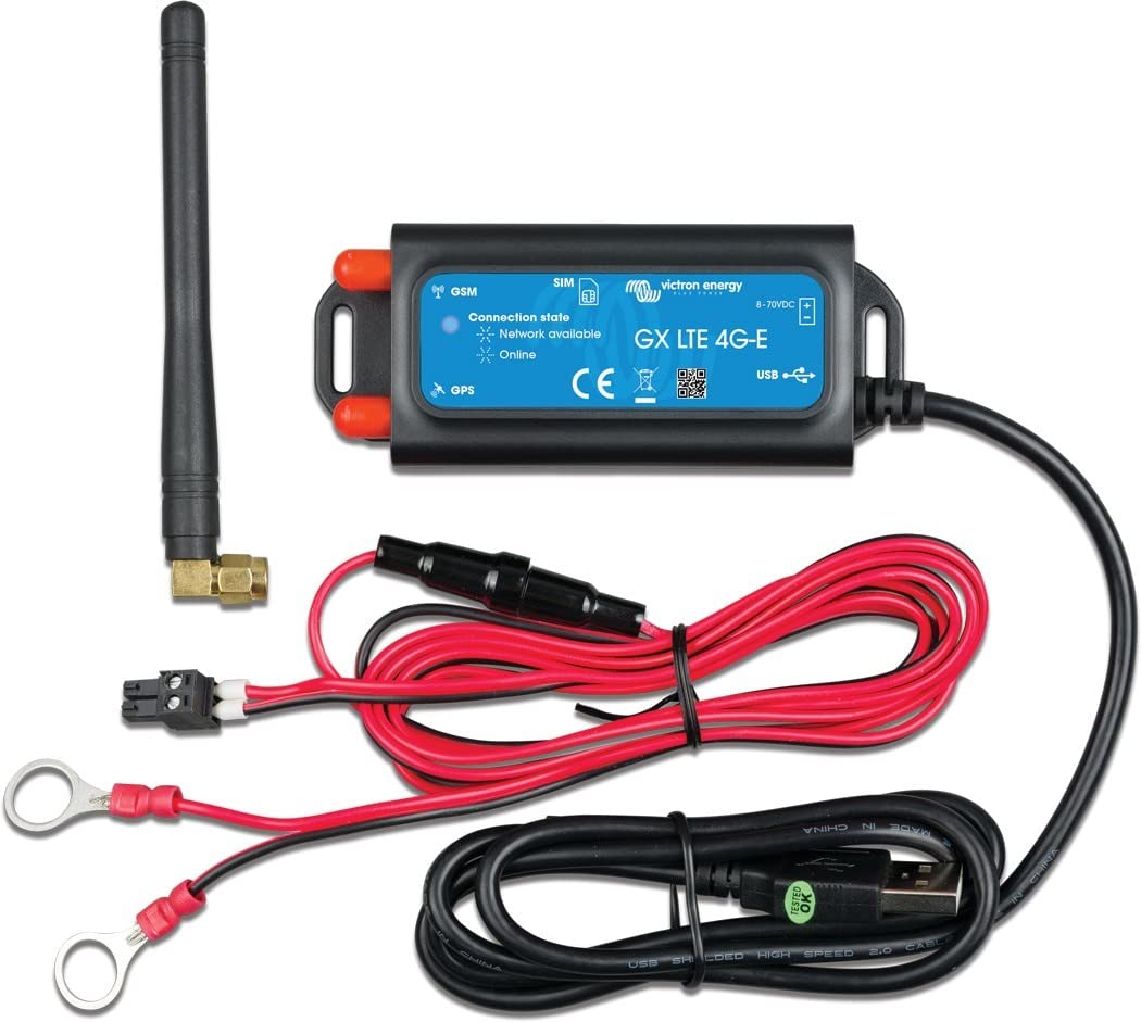 Victron Energy GX LTE 4G-A installation view showing quick setup.