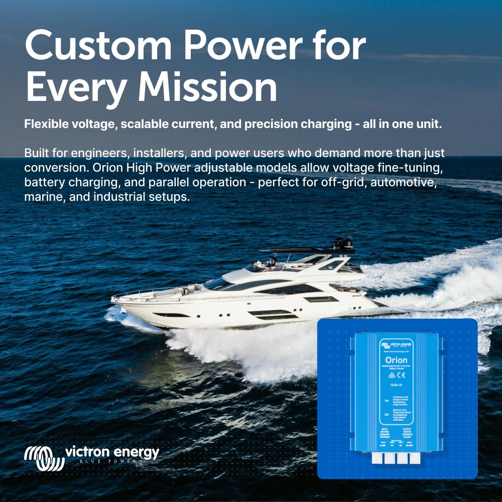  Victron Energy Orion remote on-off connector enabling control with a low-power switch.