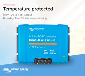 Victron Energy Orion-Tr isolated DC-DC option supports flexible dual battery setups.
