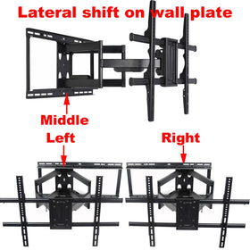 VideoSecu full-motion wall mount provides tilt and swivel for flexible viewing from any seat.