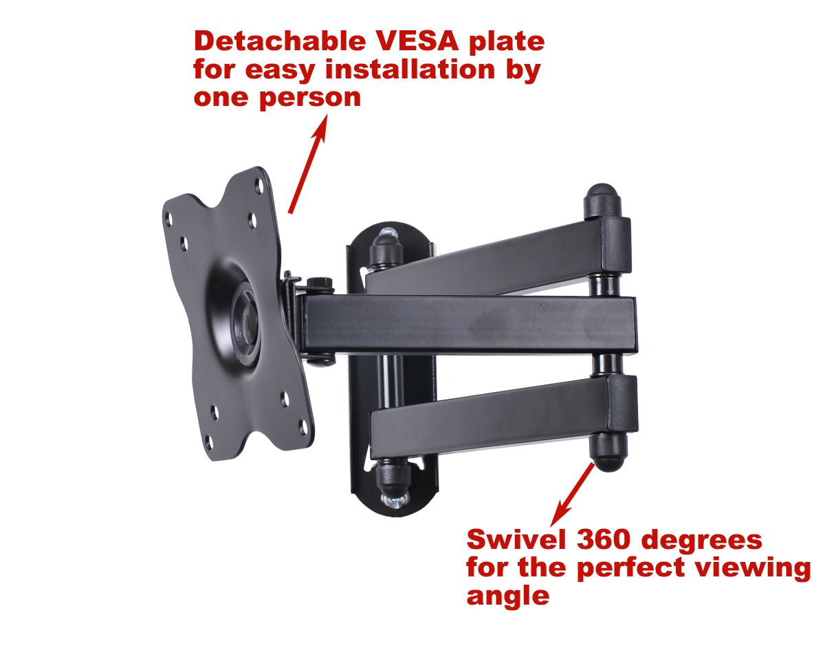 VideoSecu ML12B retracted low profile 2.4 inches to save wall space