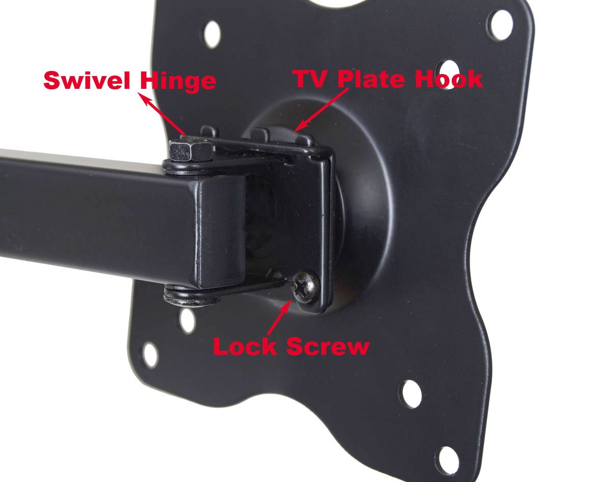 VideoSecu ML12B VESA holes and included hardware pack for easy mounting