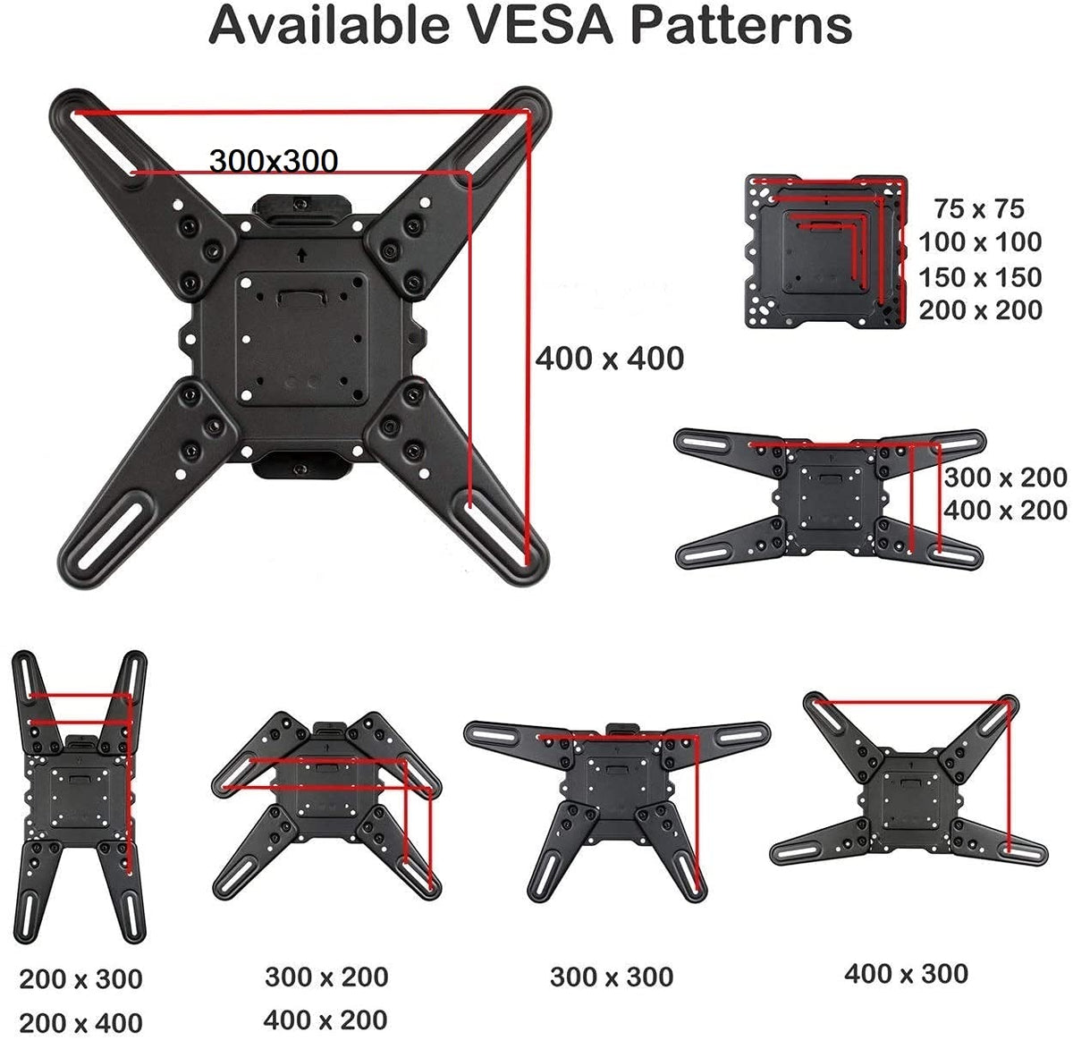 VideoSecu ML531BE2 full-motion arm extended for flexible viewing from multiple seating areas.
