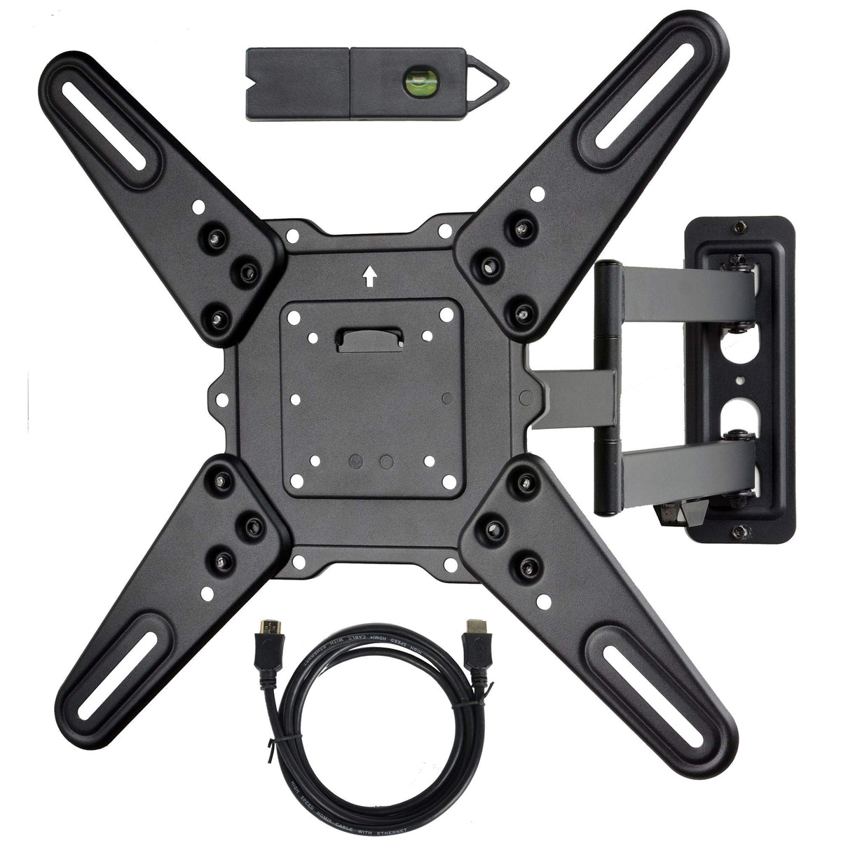 VideoSecu ML531BE2 wall mount close-up showing sturdy steel build for secure TV mounting.