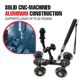 VidPro SK-22 extendable handle extended for easier pushing and control