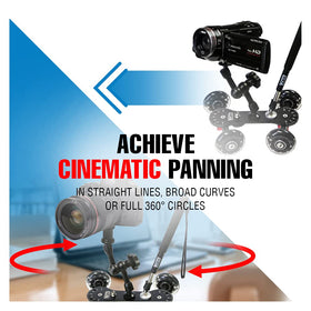VidPro SK-22 next to DSLR showing scale and easy transport advantage