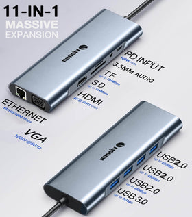 Vienon hub with RJ45 Ethernet for stable wired connectivity.