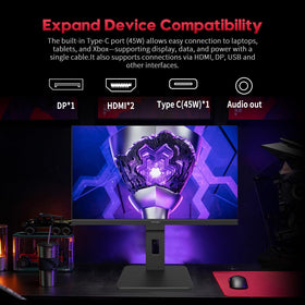 Viewedge built-in speakers image demonstrates convenient audio output without extra accessories.