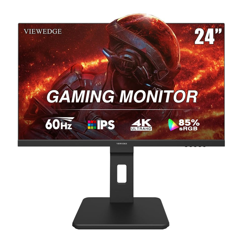 Viewedge 24inch 4K 60Hz monitor front view for crisp productivity and immersive visuals.