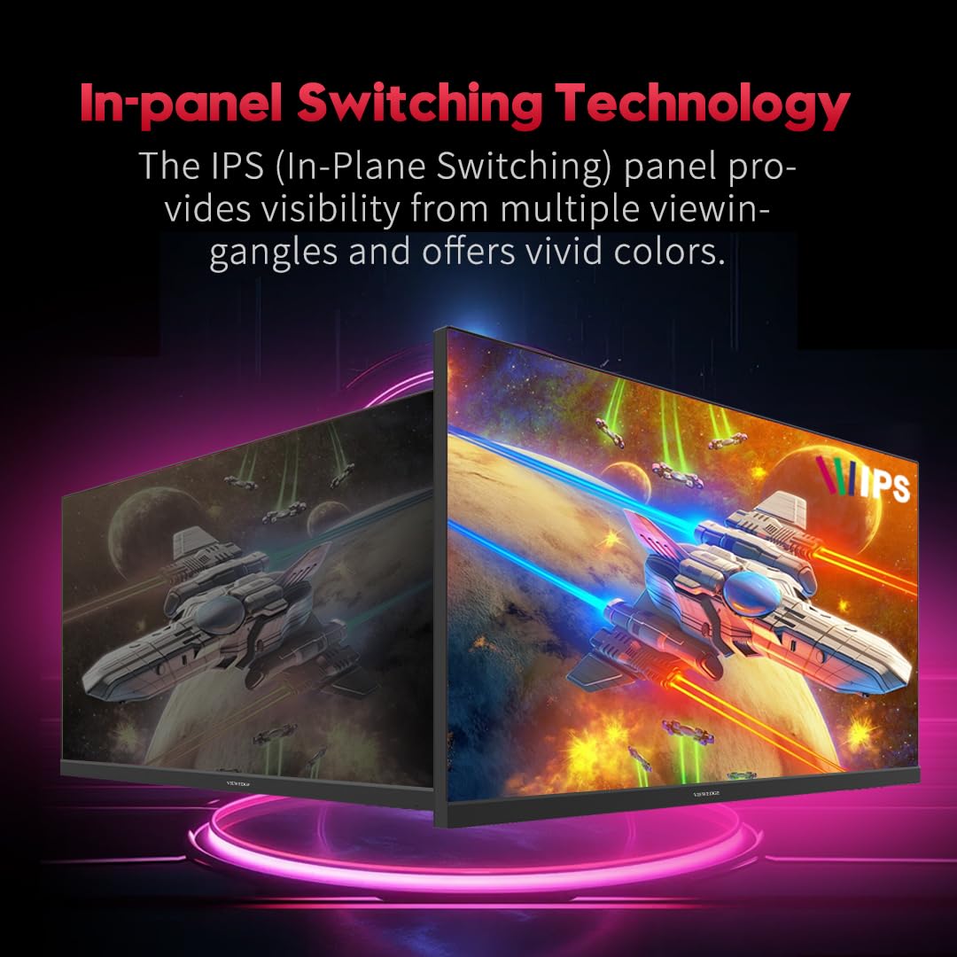 Viewedge 24inch monitor tilt angle shows adjustable ergonomics for comfortable long sessions.