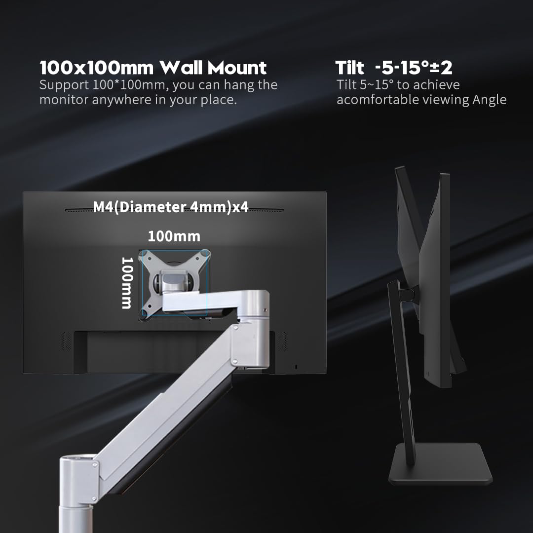 Viewedge 24inch monitor with wall-mount design emphasizes desk-space saving flexibility.
