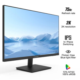 Viewedge 27-inch monitor gaming scene showing smooth action and vibrant colors.
