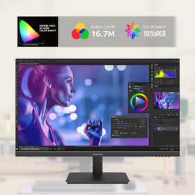 Viewedge 27-inch IPS panel close-up showing color accuracy.