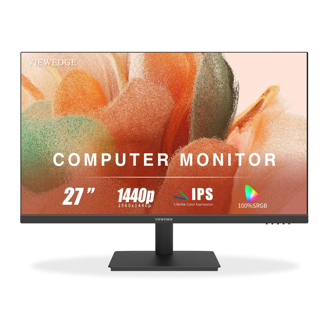Viewedge 27-inch IPS monitor front view for sharp images.