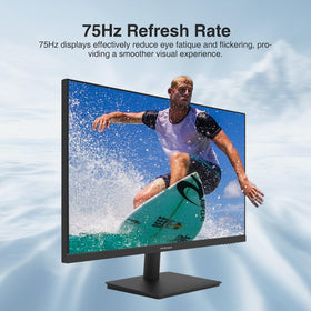 Viewedge monitor with HDMI and DP inputs and included cables.