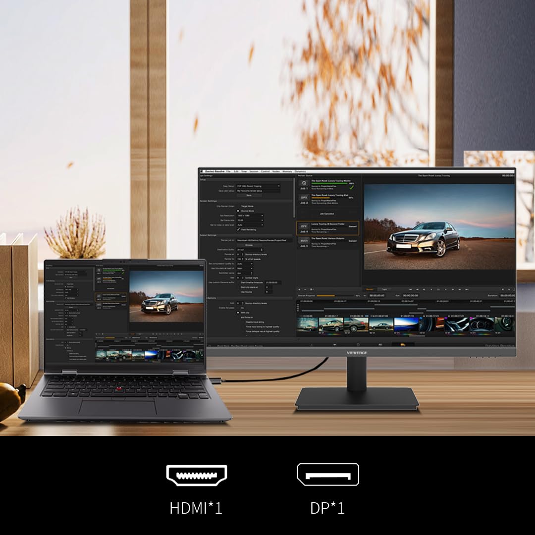 Viewedge 27-inch monitor wall-mount ready for space-saving setups.