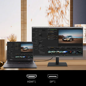 Viewedge 27-inch monitor wall-mount ready for space-saving setups.