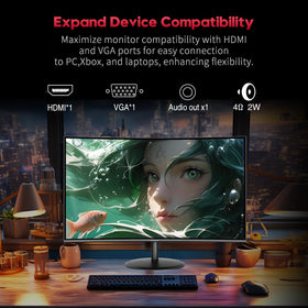 Viewedge built-in speakers provide convenient onboard audio for gaming