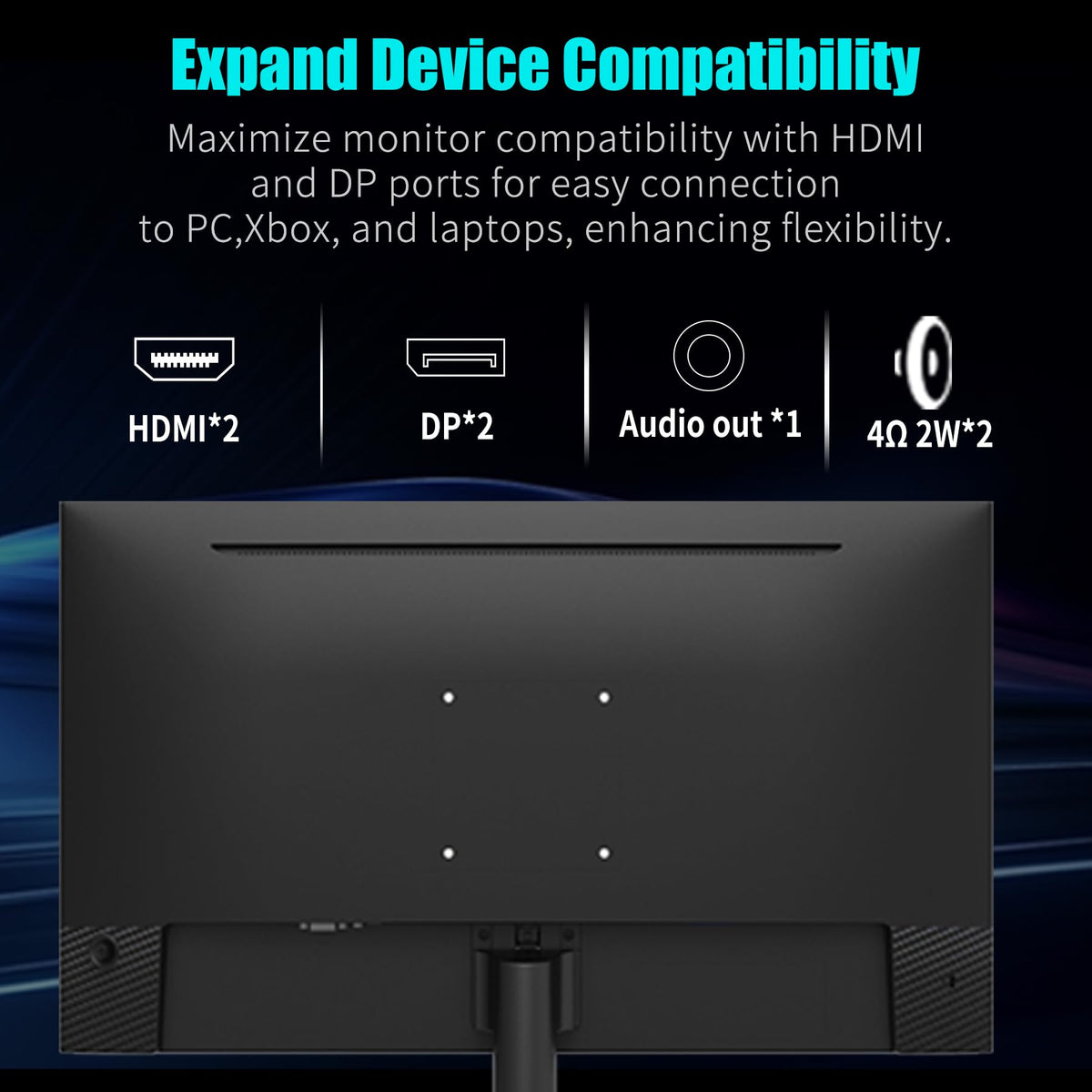 Viewedge has dual HDMI and dual DP ports for flexible connections