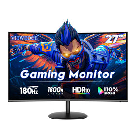 Viewedge curved gaming monitor 27-inch with 180Hz for immersive competitive play