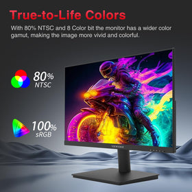 Viewedge 24-inch VA panel close-up showing deep contrast and wide angles