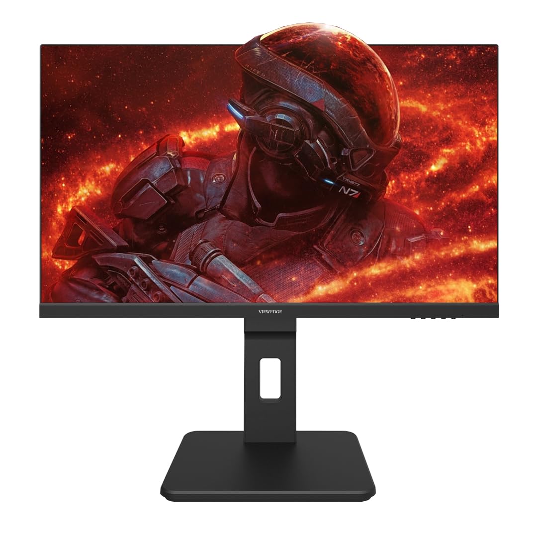 Viewedge office setup shows productivity and media capabilities with this monitor.