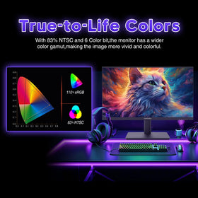 Viewedge VA panel highlights high contrast and wide viewing angles.
