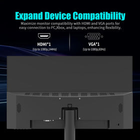 Viewedge wall-mount capable design saves desk space