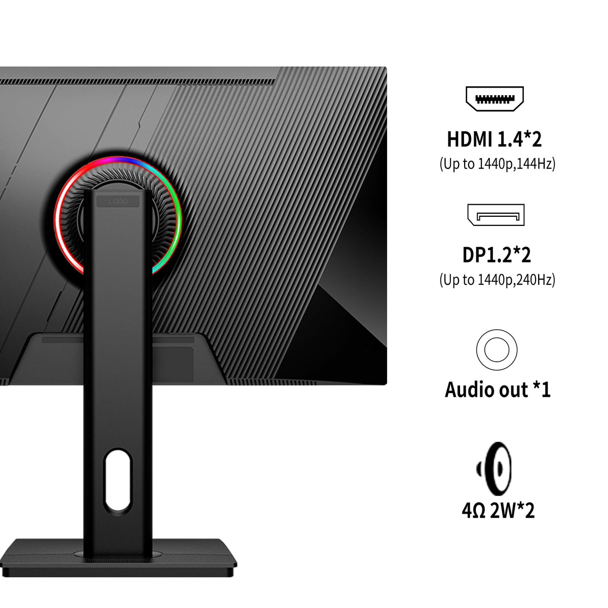 Viewedge wall-mountable design saves desk space and supports vertical orientation