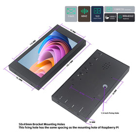 VIEWMEI 5-inch HDMI monitor with HDMI and USB ports enables broad device connections.