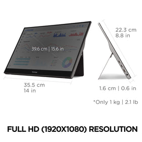 ViewSonic TD1655 mini HDMI output connection for external displays