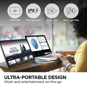 ViewSonic TD1656-2K touch screen enabling precise gestures.