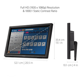 ViewSonic TD2223 blue light filter and flicker-free tech for comfort.