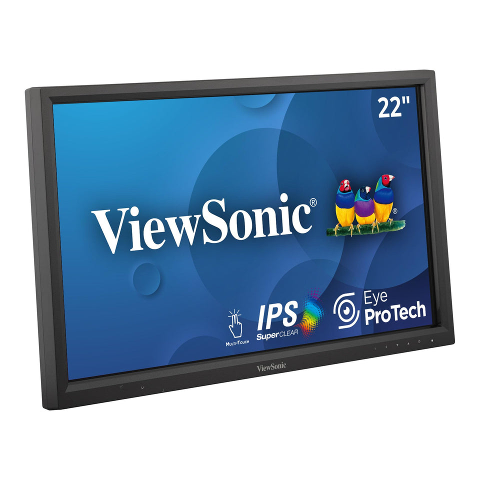 ViewSonic TD2223 front view with vivid 1080p touch display for kiosks.