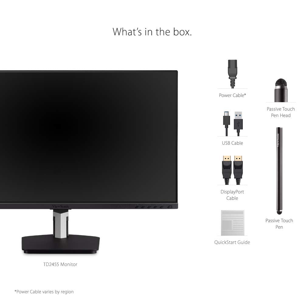 ViewSonic TD2455 three-sided ultra-thin bezel enhances content visibility